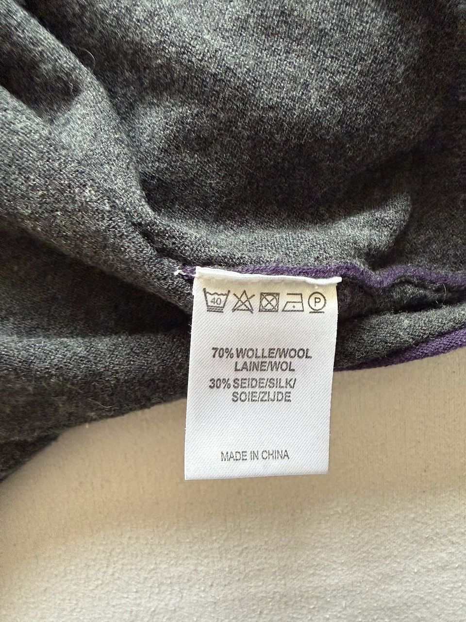 Maglioni & Felpe: Feiner Woll-Seidenpullover anthrazit, edel! Gr. M – Usato da Winterthur venduto da ing_pd8f 3
