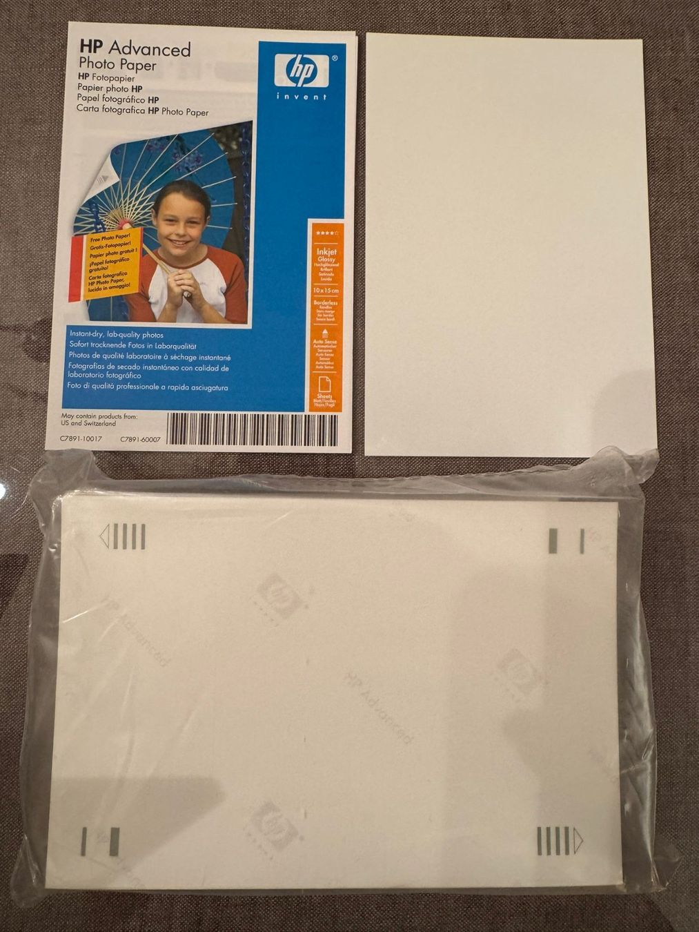 Hewlett Packard Carta: HP Advanced Photo Paper 10x15cm - 25 sheets – Nuovo e nell'imballaggio originale da Zürich venduto da aygo_a