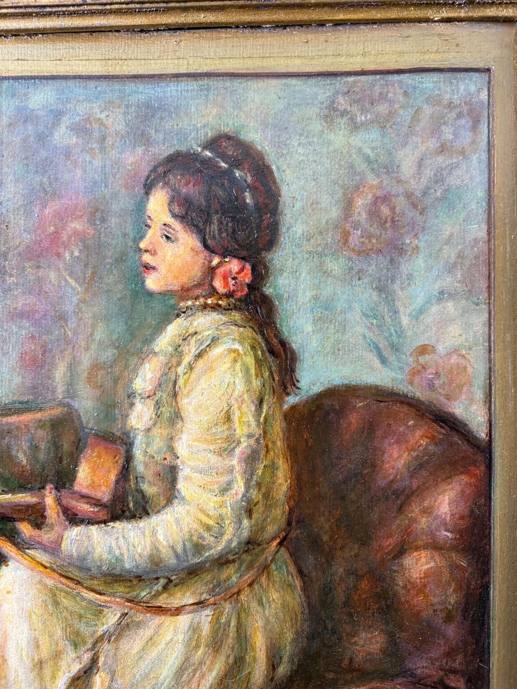 Gemälde: Gemälde von ein sitzende Dame – Gebraucht aus Schaffhausen von  5