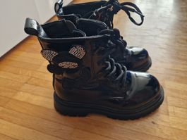 Kinder Boots schwarz Lack Optik Grösse 30 
