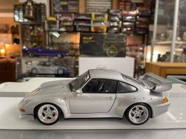 Porsche 911 GT Silber Modellauto 1:18 top Rarität! Breitbau