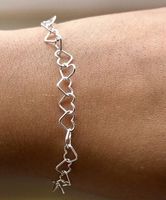 Bracelet en argent 925 avec des coeurs ♥️
