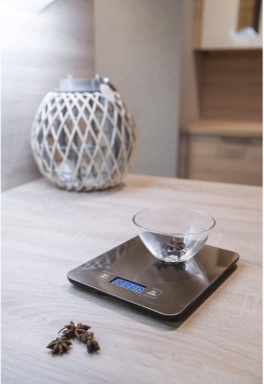 JOPHEK 15kg/1g Küchenwaage Edelstahl - Wireless Digitalwaage Mit Geteiltem Display