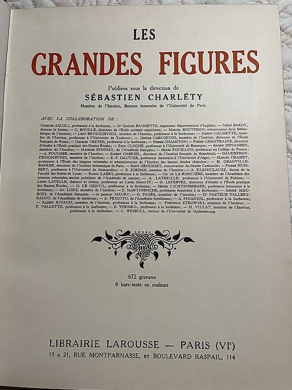 Libri: Les Grandes Figures  – Usato da Enges venduto da Guarajuba01 1