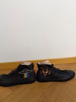 Sneakers alte in pelle nera, taglia 8 -Look Invernale!