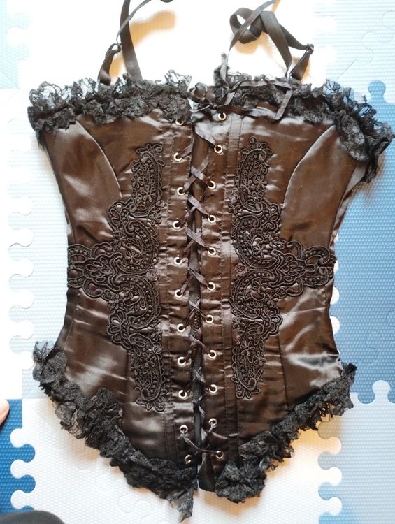 Bustier Satin Noir SheIn Taille M (38/40) Femme
