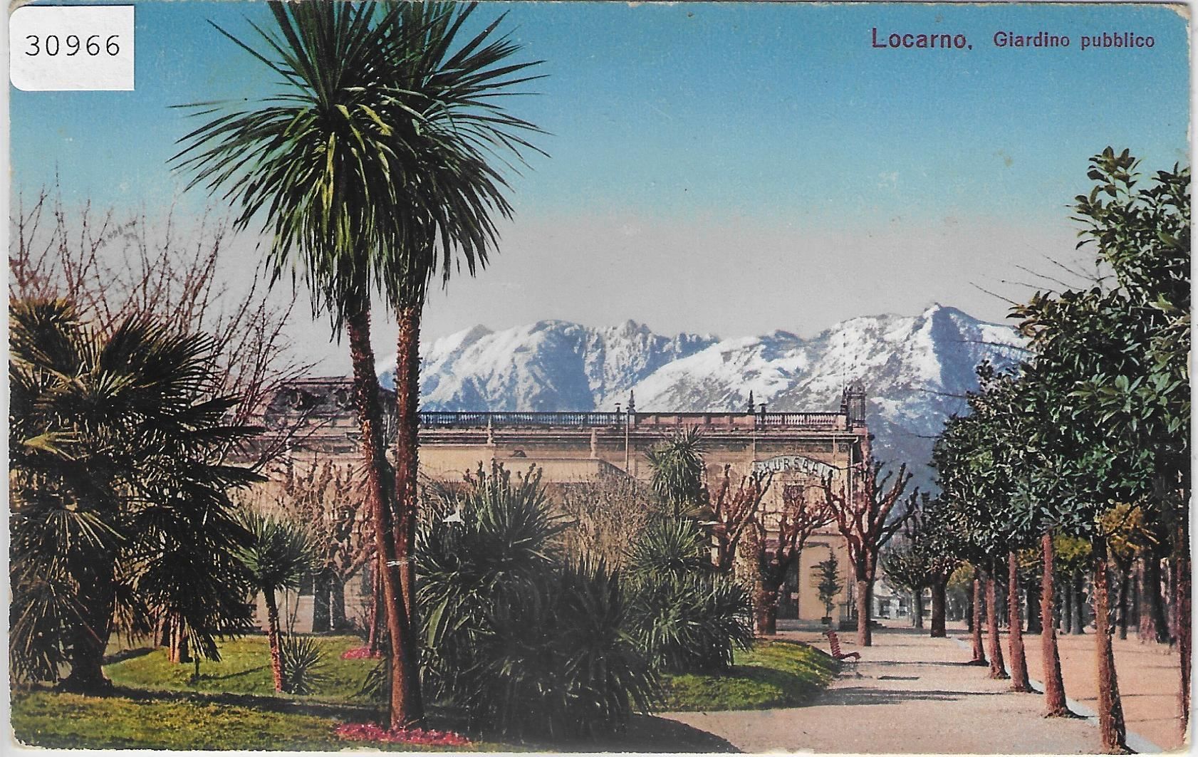 Cartoline postali: Locarno - Giardino pubblico - Litho – Usato da Ettingen venduto da Kartenplanet