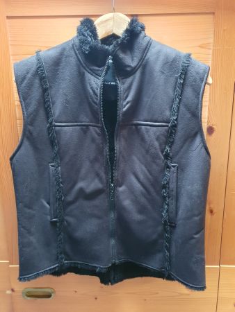 Tally Weijl Weste, schwarz, Kunstfell, Gr. M
