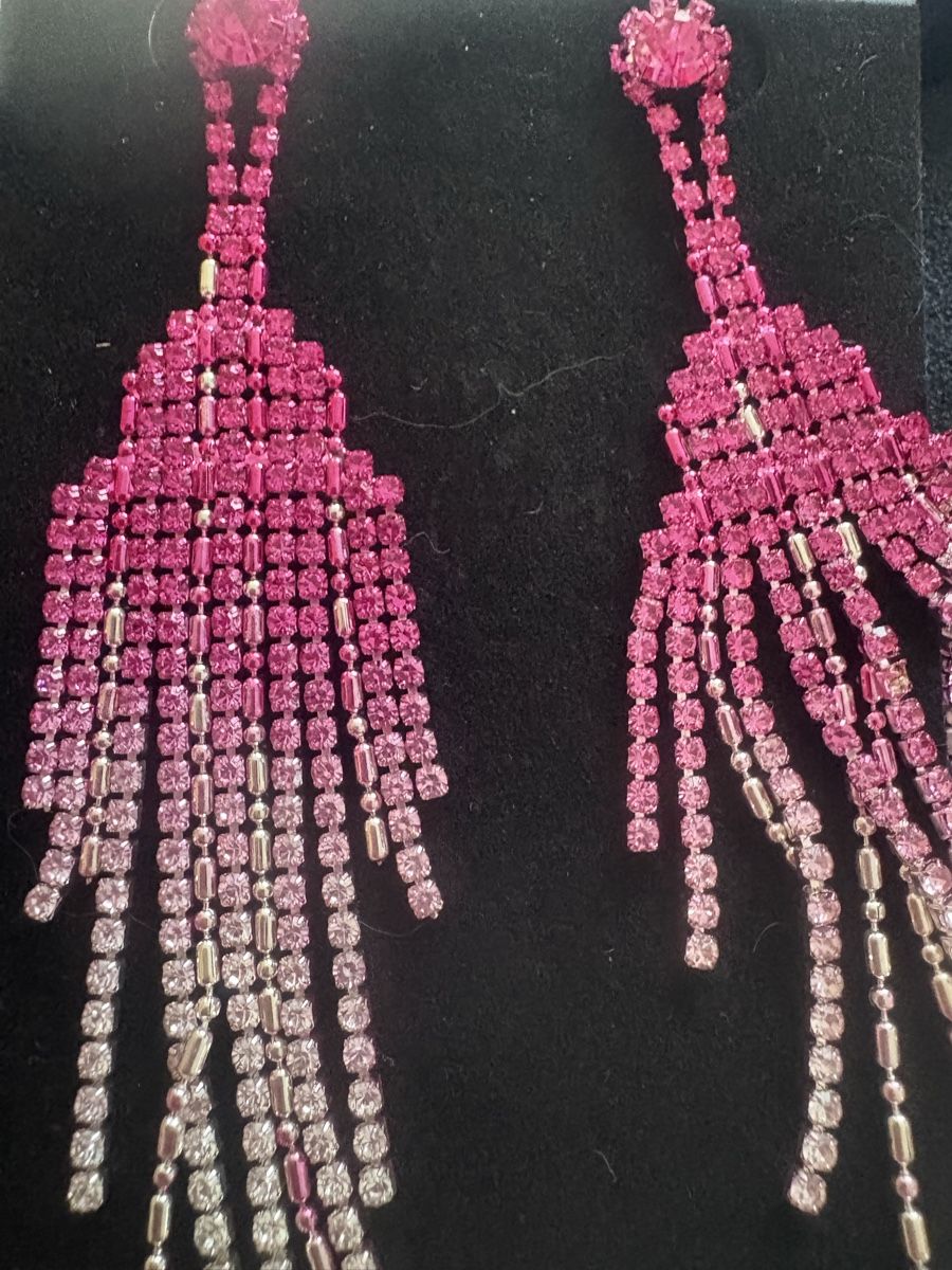 Orecchini pendenti & Orecchini a lobo: Glamouröse Pinke Ohrringe , NEU – Nuovo (secondo la descrizione) da Obbürgen venduto da bugi6868 3