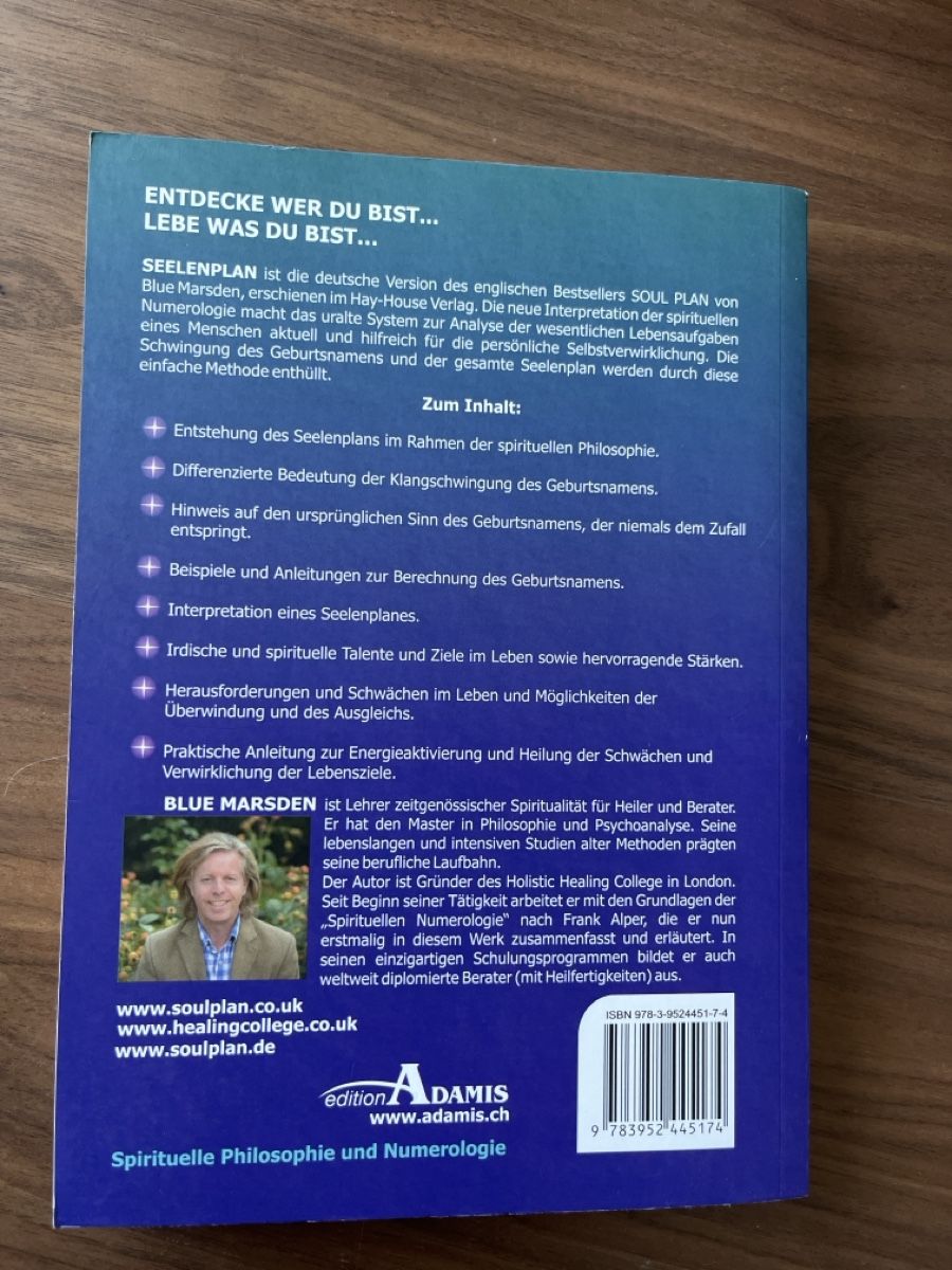 Libri: Blue Marsden: Seelenplan – Usato da Kloten venduto da Mianan88 1