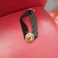 Halsband Samt Motiv antiker Stil Goldfarben gebraucht