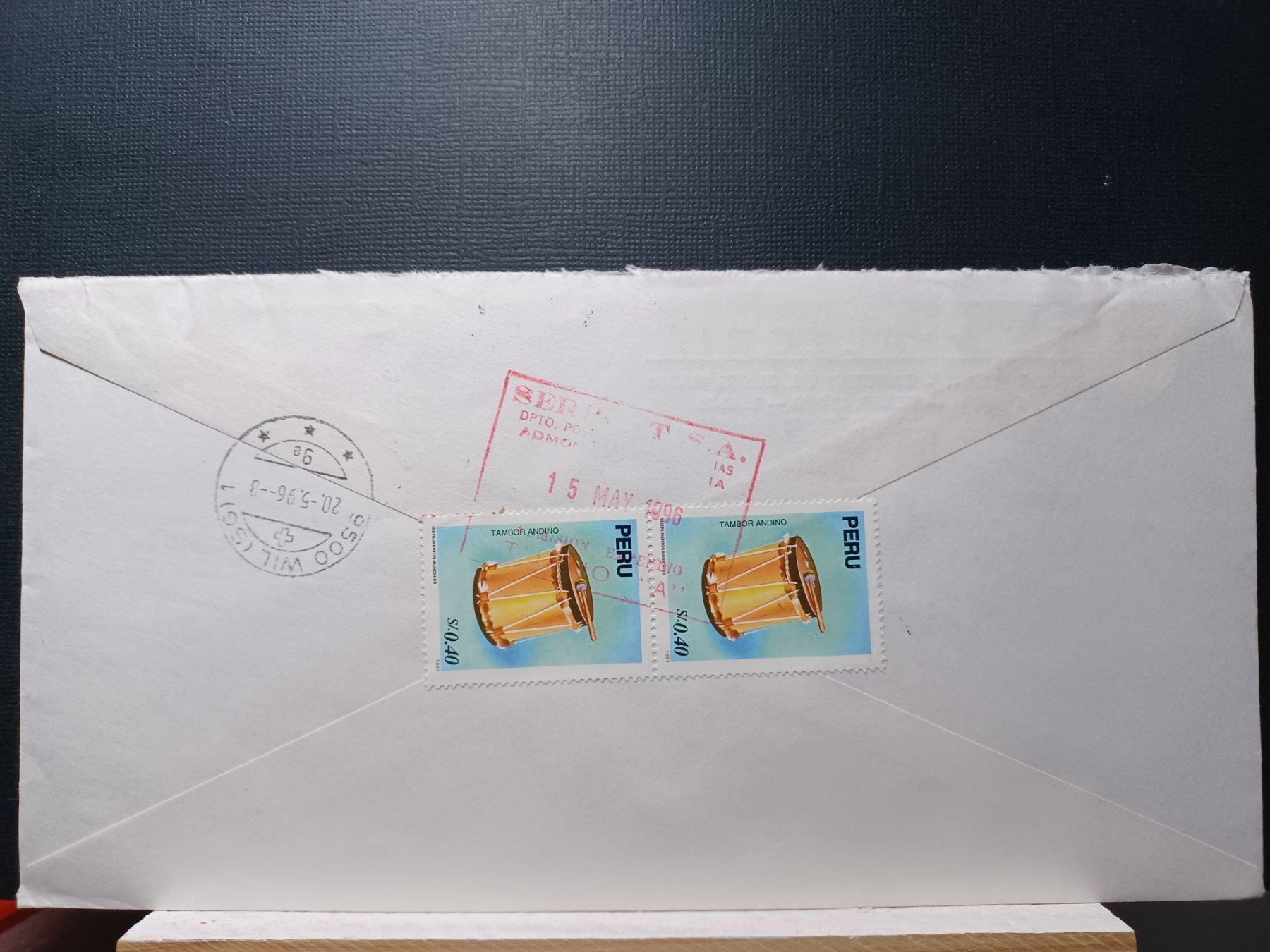 Alle Briefmarken: PERU nach Wil (SG) 1996 – Gebraucht aus Aarau Rohr von mgvw 3