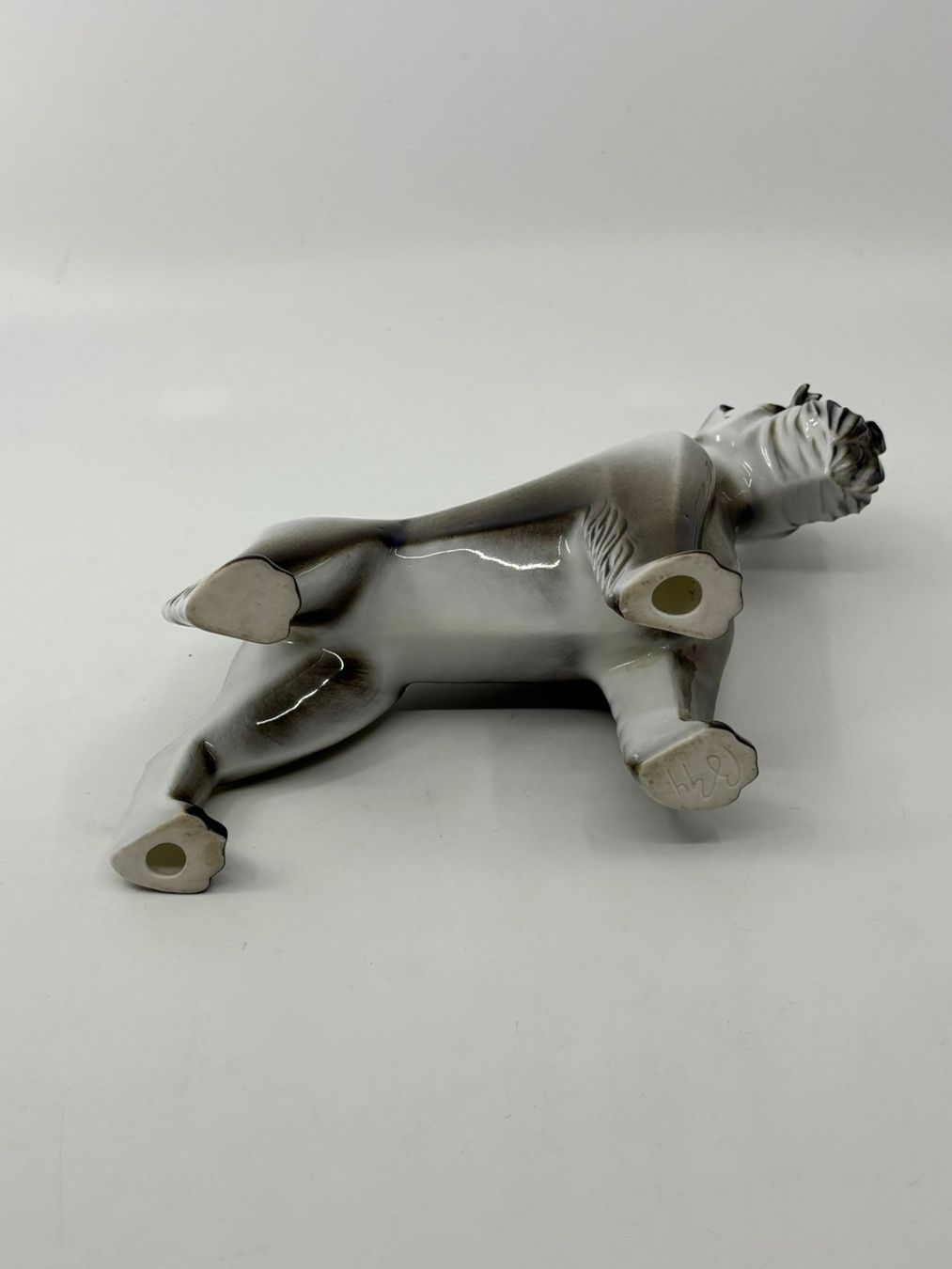 Statuette: Figur Schnauzer aus Keramik, Grau-Schwarz – Usato da Herisau venduto da Seyashop1 4