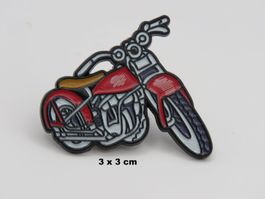 Ansteck Pin - MOTORRAD - Emaille - 3x3cm - das Geschenk