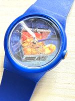 Blaue ZuSpa Uhr mit Schatzmotiv - neuwertig! Rarität