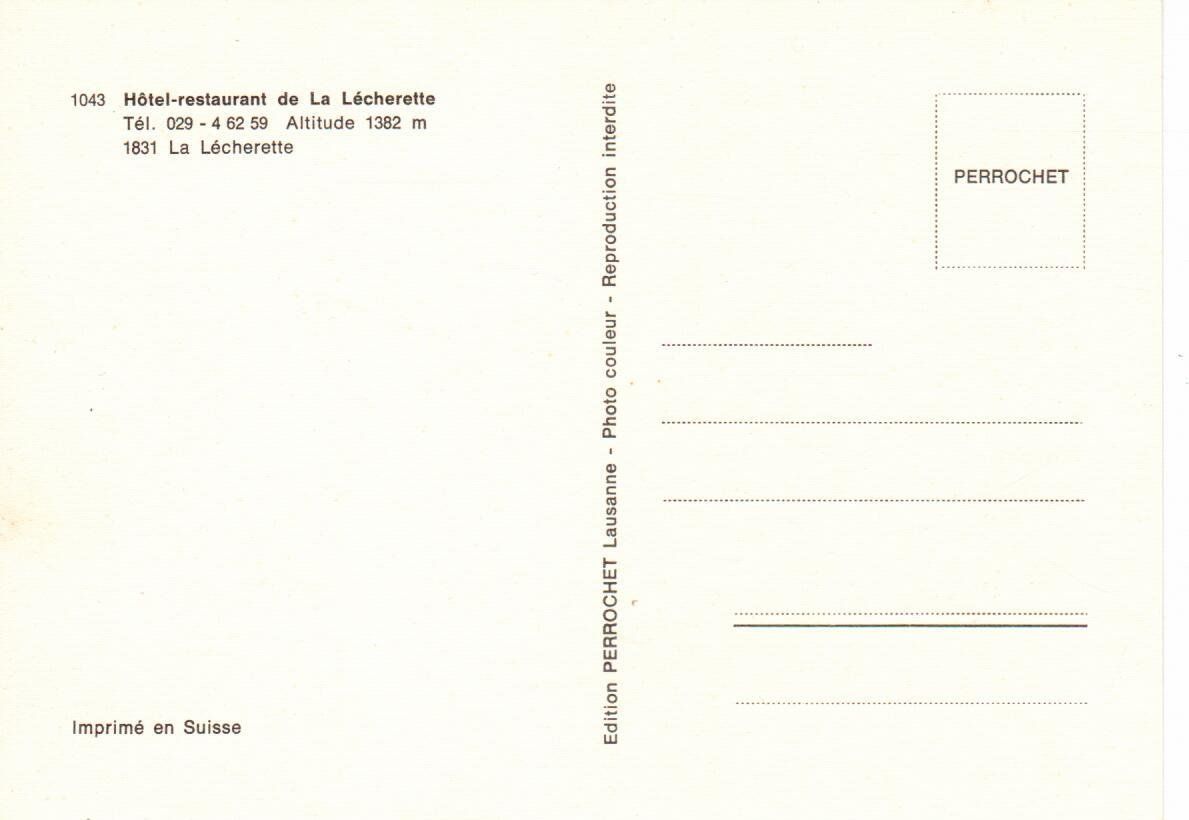 Cartoline postali: Hôtel Restaurant de la Lécherette – Usato da Wolhusen venduto da Curver9 1