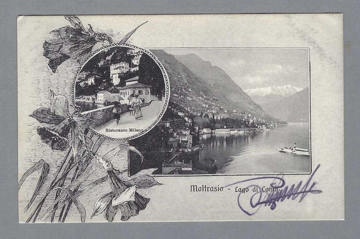 Cartoline postali: MOLTRASIO, 0 1908, RISTORANTE MILANO – Usato da Pura venduto da ulisse1957