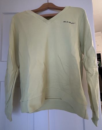 Karl Lagerfeld Pullover V-Ausschnitt hellgelb M Damen