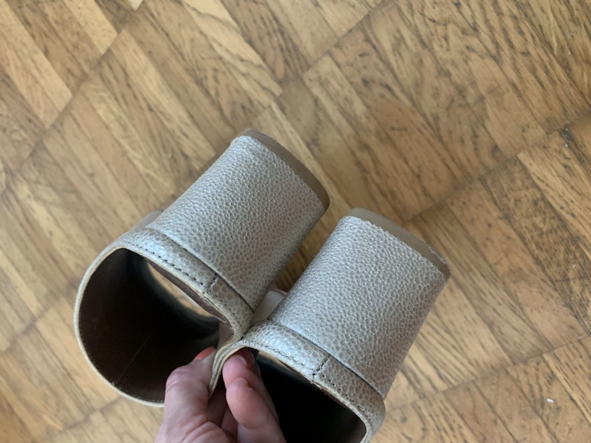 Scarpe da donna: Donald J Pliner leder goldene schuhe – Usato da Zürich venduto da Nikuska32 1