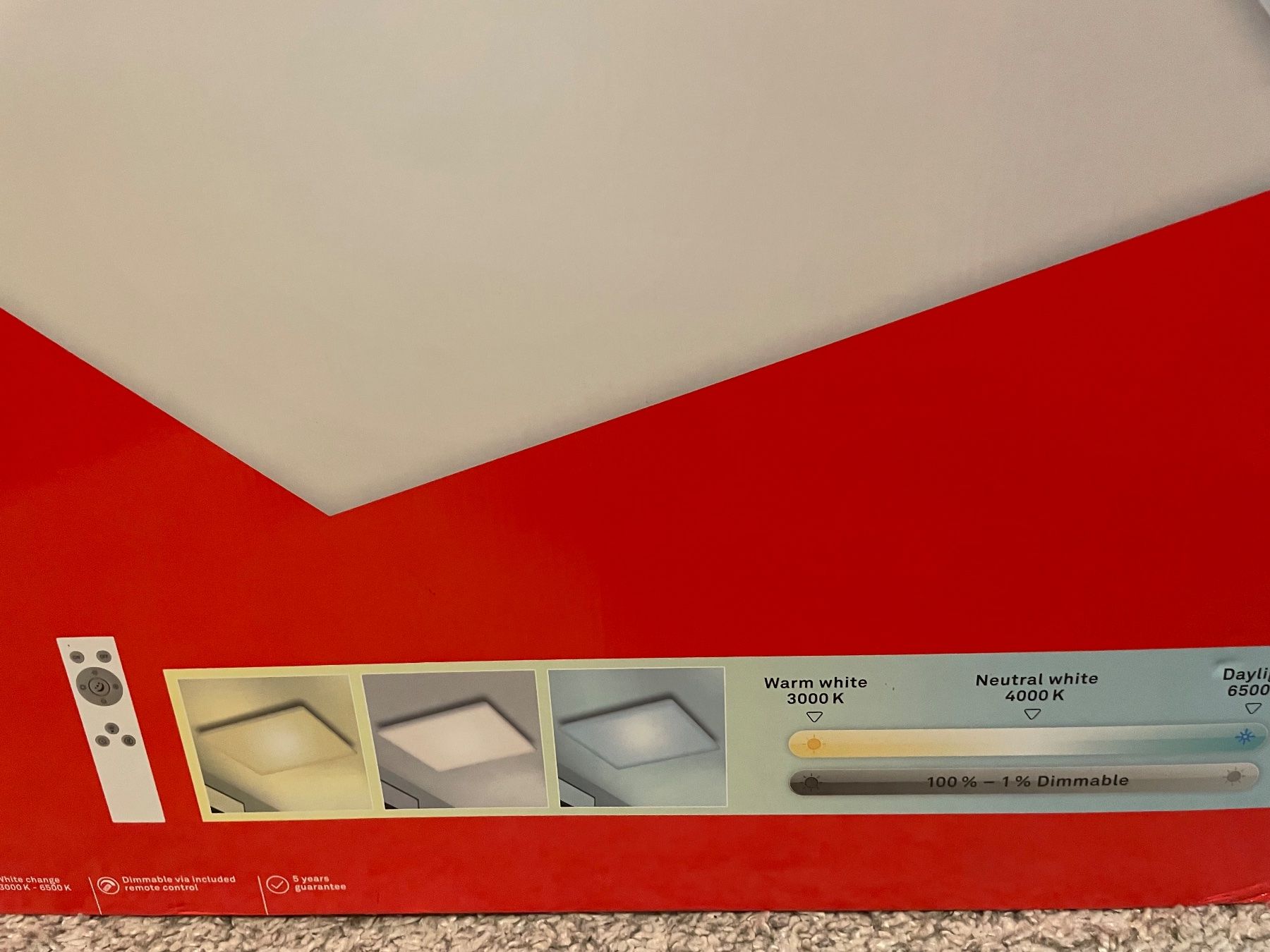 Lampadari & plafoniere: Brilo Rahmenloses CCT LED Panel weiß 1xLED/38W – Nuovo e nell'imballaggio originale da Rothrist venduto da Ssts 2
