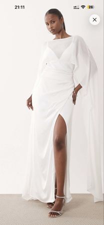 Abendkleid weiss Asos Grösse 38/40