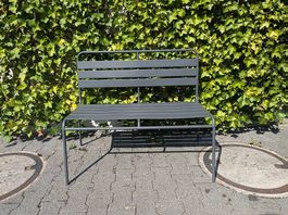 Moderne Metall-Gartenbank/Sitzbank  Anthrazit (Wetterfest)