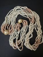 Echte Perlen Kette und Armband Verschluss Silber 925