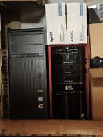 2x HP Desktop PCs + 2x Zyxel Router funktionstüchtig