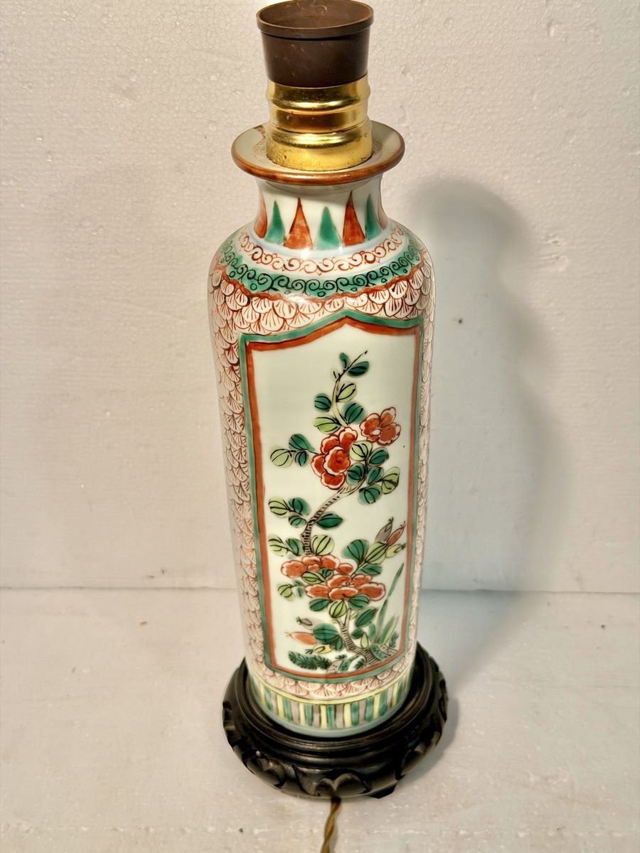 Lampes: Decorative Vase Lamp Base Floral Pattern – D'occasion à Lausanne par artnouveau05 2
