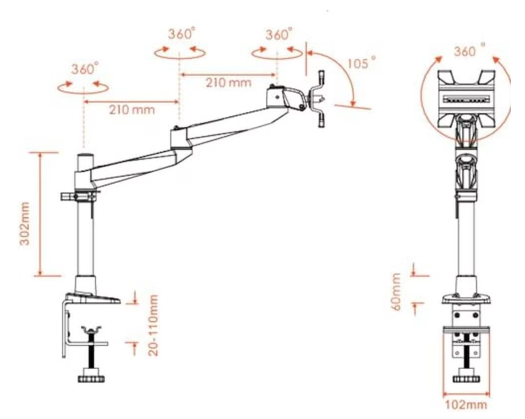 Staffa per monitor: Support de table Professional pour écran – Usato da Le Vaud venduto da No-Nick-Name 5