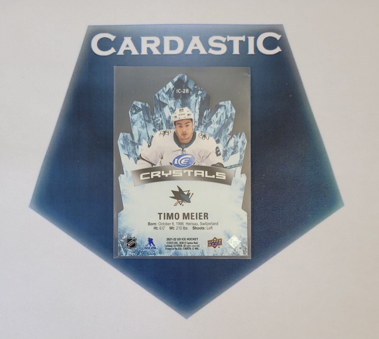 NHL Carte collezionabili: Timo Meier NHL 2021-22 UD ICE Crystals – Usato da Laufen venduto da Cardastic 1