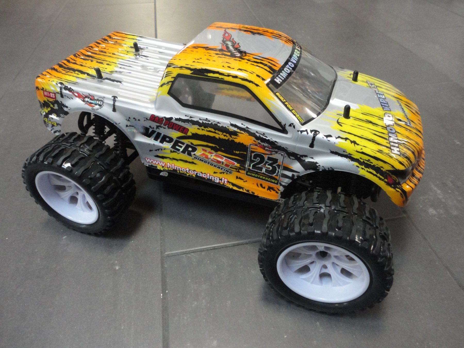 Modellismo RC: Monstertruck 4WD 1:10 komplett-Set – Nuovo e nell'imballaggio originale da Horgen venduto da RcModell 1