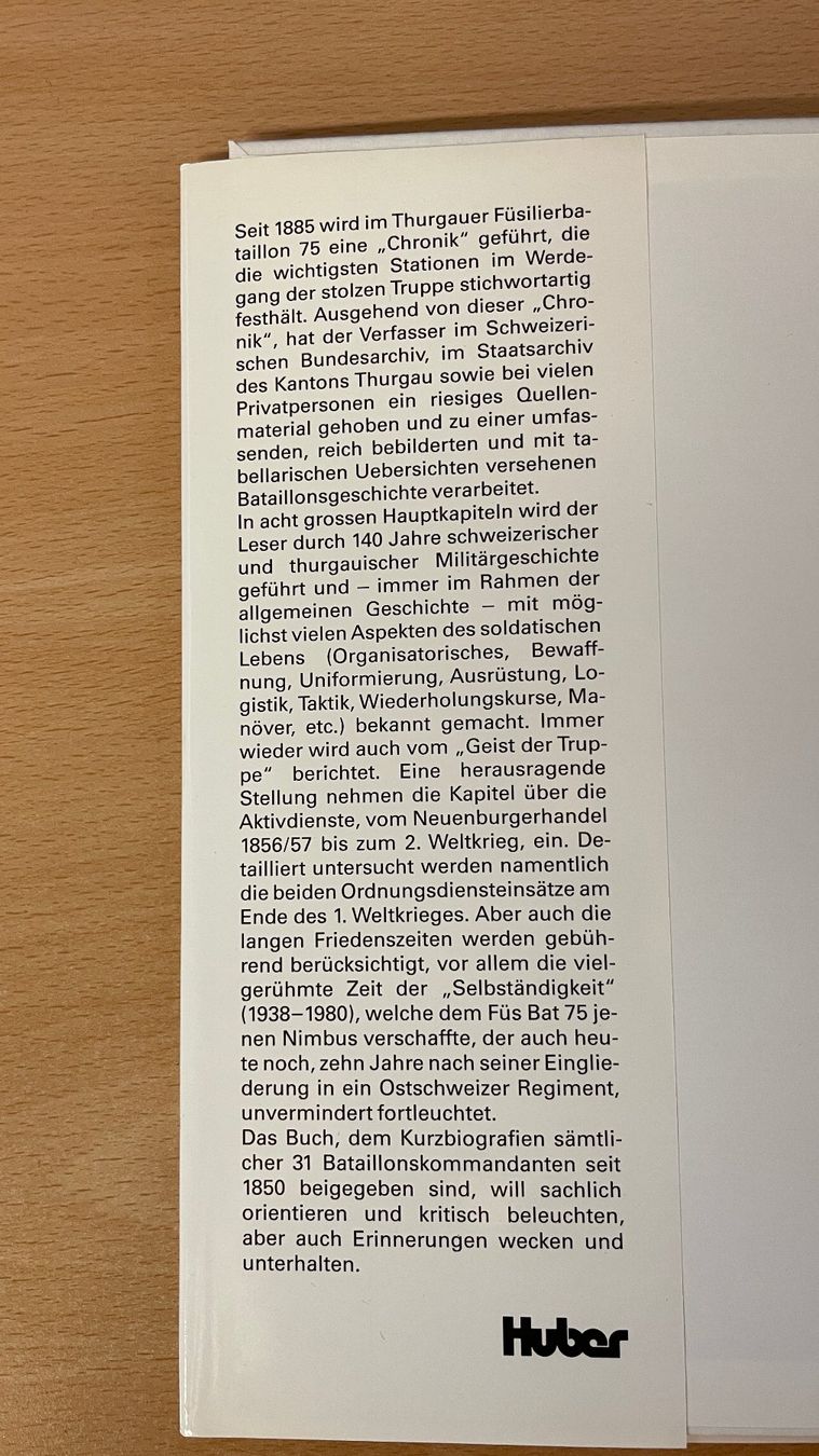 Libri: Geschichte des Füsilierbataillons 75 - Andrè Salathé – Nuovo (secondo la descrizione) da Glattfelden venduto da cybermaxx 2