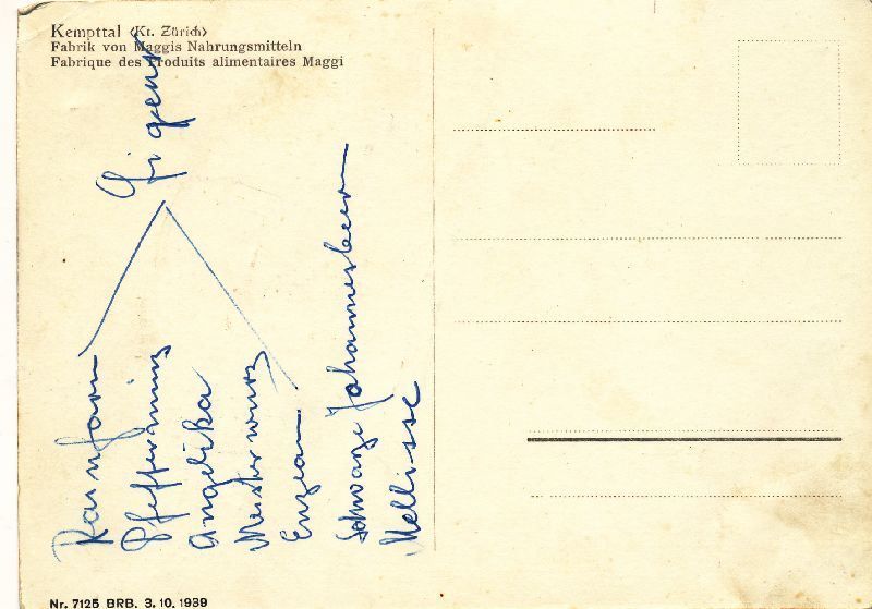 Ansichtskarten: Kemptal - Maggis Fabrik + 1939 – Gebraucht aus Emmenbrücke von teestube 1