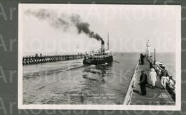 AK sw Trouville F Deauville,Port,bâteau vers Le Havre ≈1930