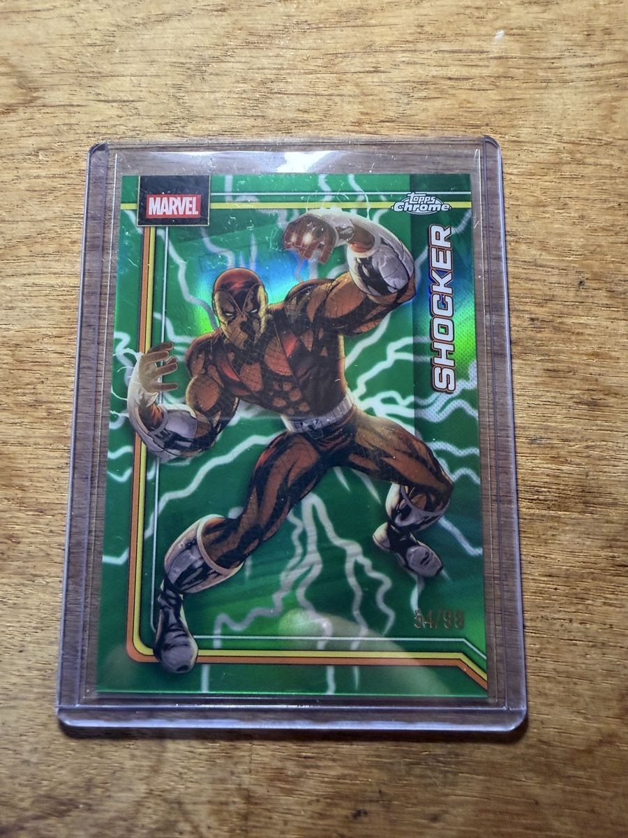 Topps Carte collezionabili: 2026 Topps Chrome Marvel Shocker Green Lightning /99 – Nuovo (secondo la descrizione) da Goldach venduto da pipinio