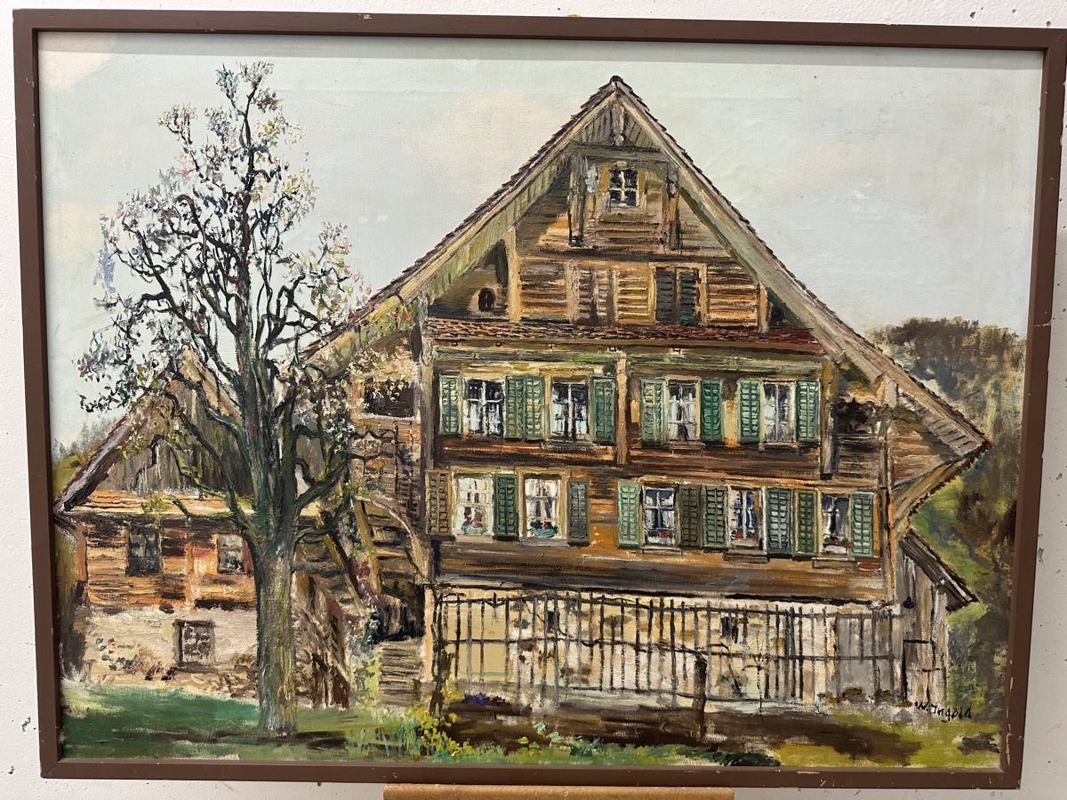 Gemälde: Willi Ingold Gemälde Bauernhaus – Gebraucht aus Ebikon von Gaenggeliwaar