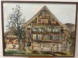 Willi Ingold Gemälde Bauernhaus