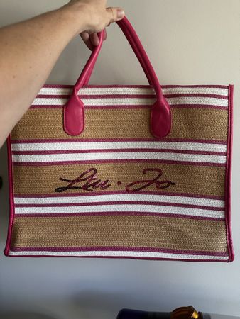Sac fourre-tout LIU JO rayé rose et blanc taille TU
