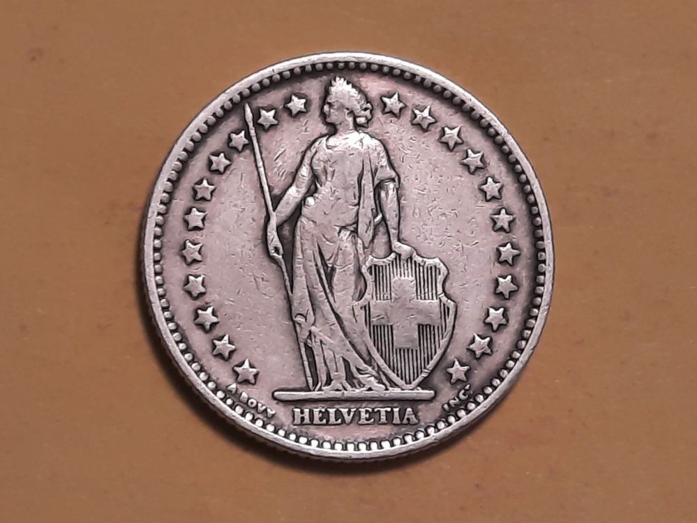 Tutti le monete: Schweiz 2 Franken 1901 B Silber ***Auflage 50'000 Stück*** – Usato da Buchs SG venduto da numispatica 2