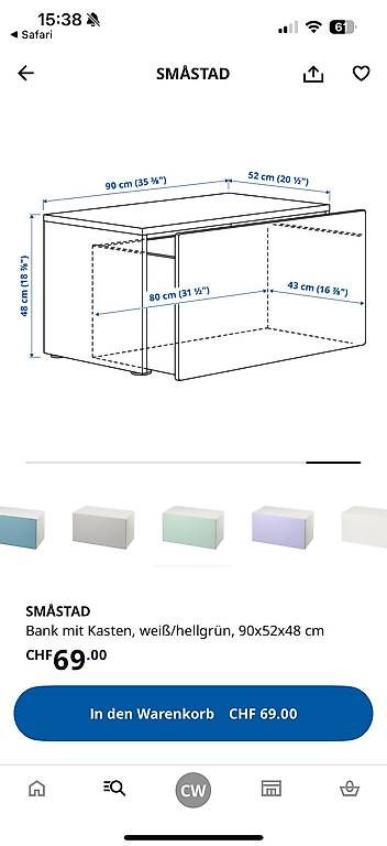 Ikea Ablagesysteme: Ikea Smastad Bank mit Schublade – Gebraucht aus Triboltingen von Shiora 2