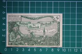 currency voucher austria weistrach 10 heller 1920