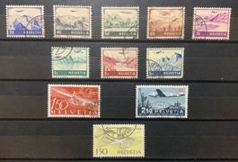 Kleines Flugpost Lot gestempelt