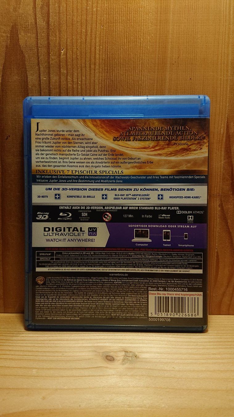 Alle DVDs: JUPITER ASCENDING in 3D Blu-Ray mit Channing Tatum – Gebraucht aus Wilderswil von Exebub 1