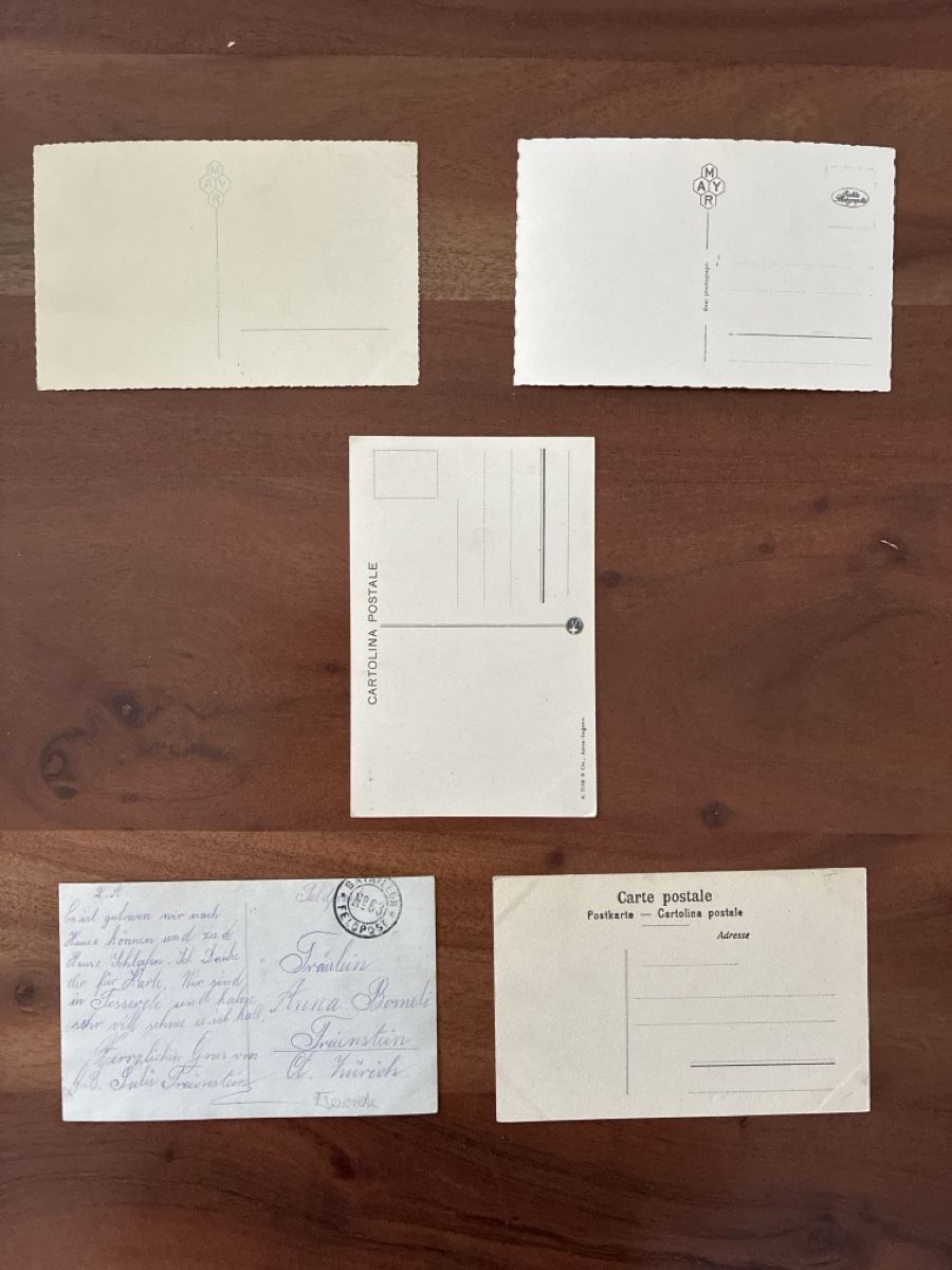 Cartoline postali: 10 Ansichtskarten Schweiz diverse vom Ticino 2 – Usato da Oftringen venduto da Cla.vD.74 1