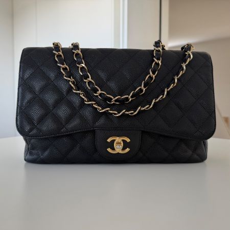 Chanel Jumbo Single Flap Caviar GHW