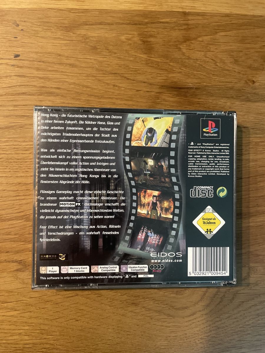 Spiele: Fear Effect Ps1 – Gebraucht aus Hagendorn von masterchieff 1
