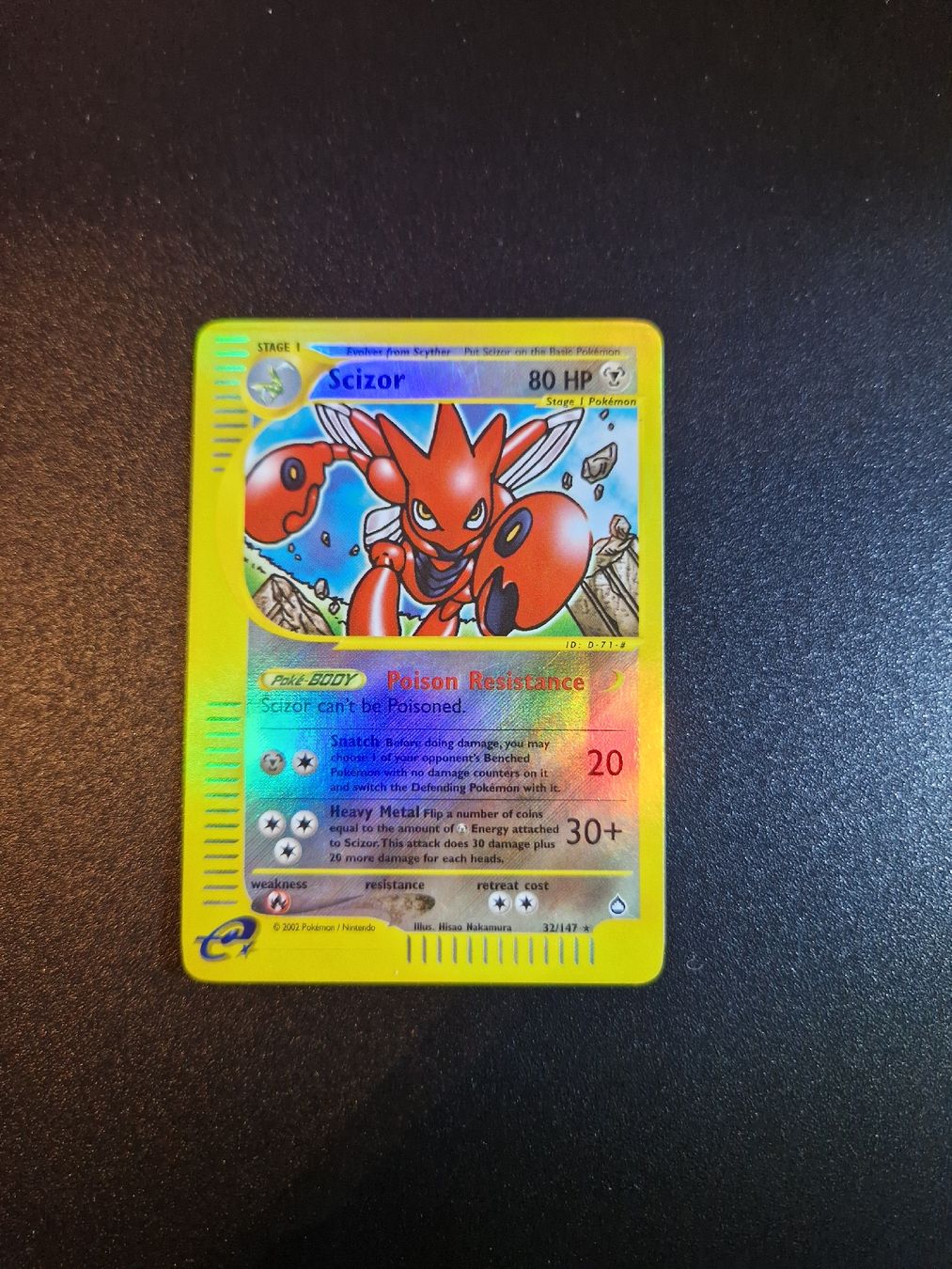 Pokémon Sammelbilder & Trading cards: Scizor reverse 🇬🇧 Aquapolis  – Neu (gemäss Beschreibung) aus Giubiasco von MrGru1992