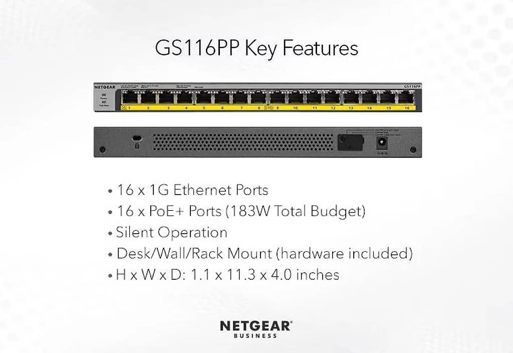 Netgear Hubs & Switches: Netgear Switch - Netgear Gs116pp OVP – Gebraucht aus Rüschlikon von Lvcanio 2