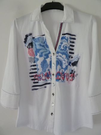Damen Swith-Shirt Weiss Grösse M mit Druck